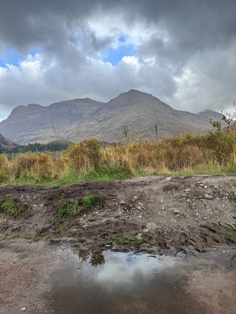 View of Glencoe surrounding mountains